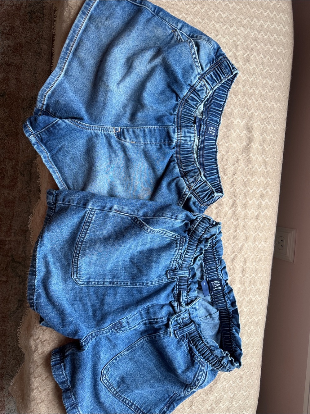 Kids / Girls GAP Light Blue Elastic-Waist Denim Shorts Duo